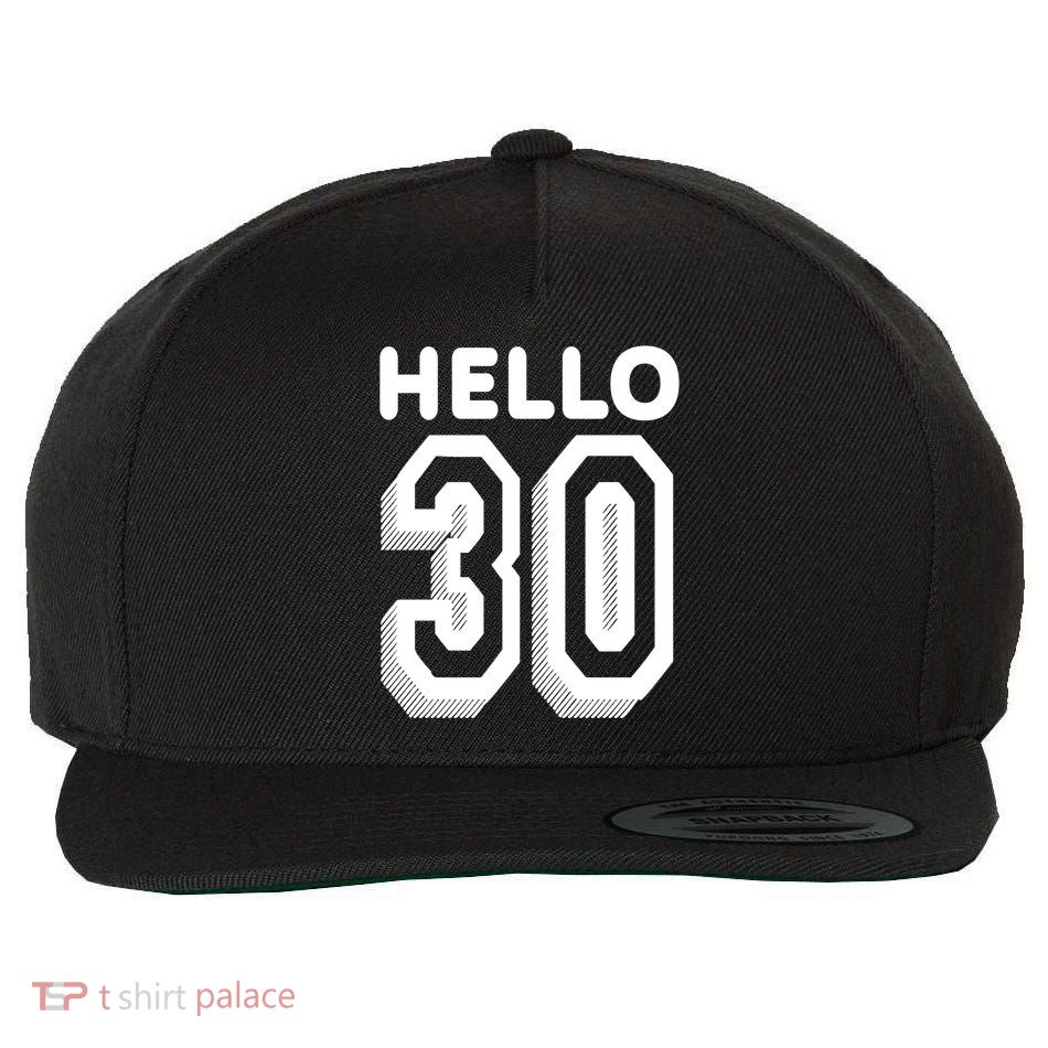 Hello 30 Funny 30th Birthday Wool Snapback Cap