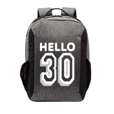 Hello 30 Funny 30th Birthday Vector Backpack