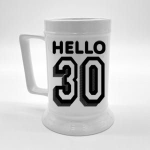 Hello 30 Funny 30th Birthday Beer Stein