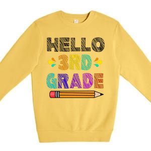 Hello 3rd Grade Premium Crewneck Sweatshirt