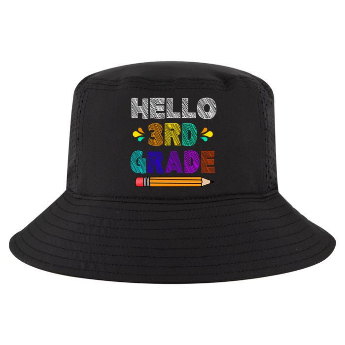 Hello 3rd Grade Cool Comfort Performance Bucket Hat