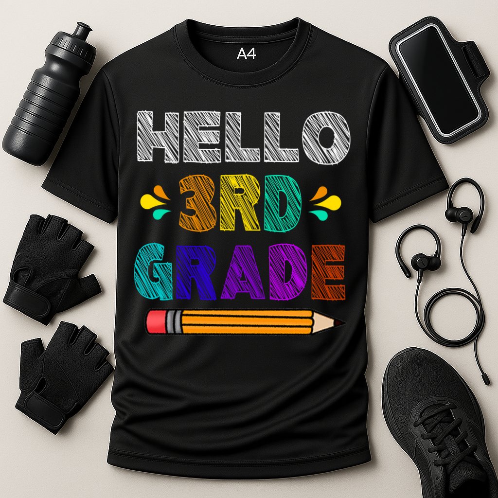 Hello 3rd Grade Performance Shirt