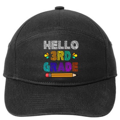 Hello 3rd Grade 7-Panel Snapback Hat