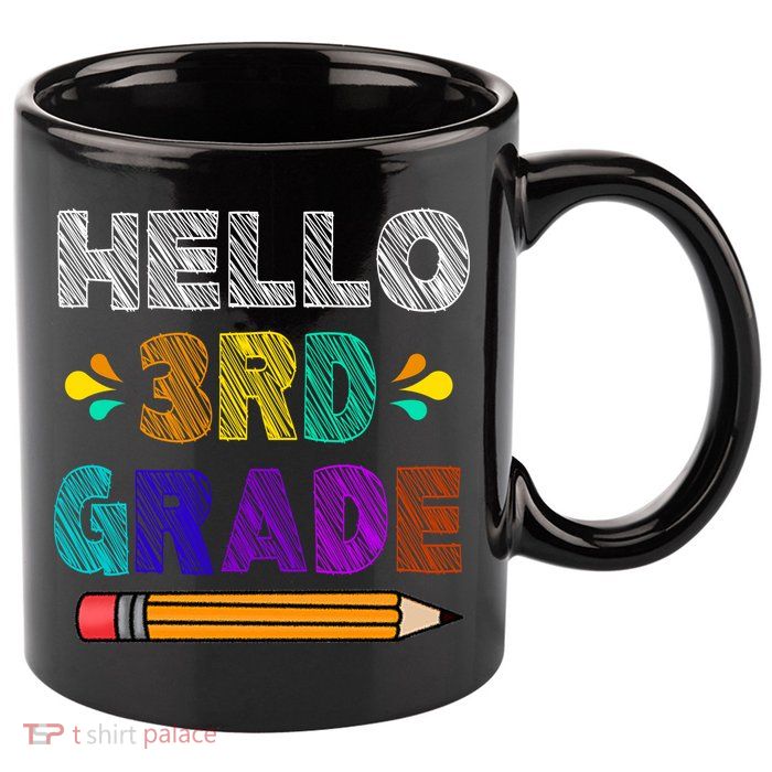 Hello 3rd Grade 11oz C Handle Ceramic Mug