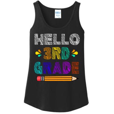 Hello 3rd Grade Ladies Essential Tank