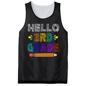 Hello 3rd Grade Mesh Reversible Basketball Jersey Tank