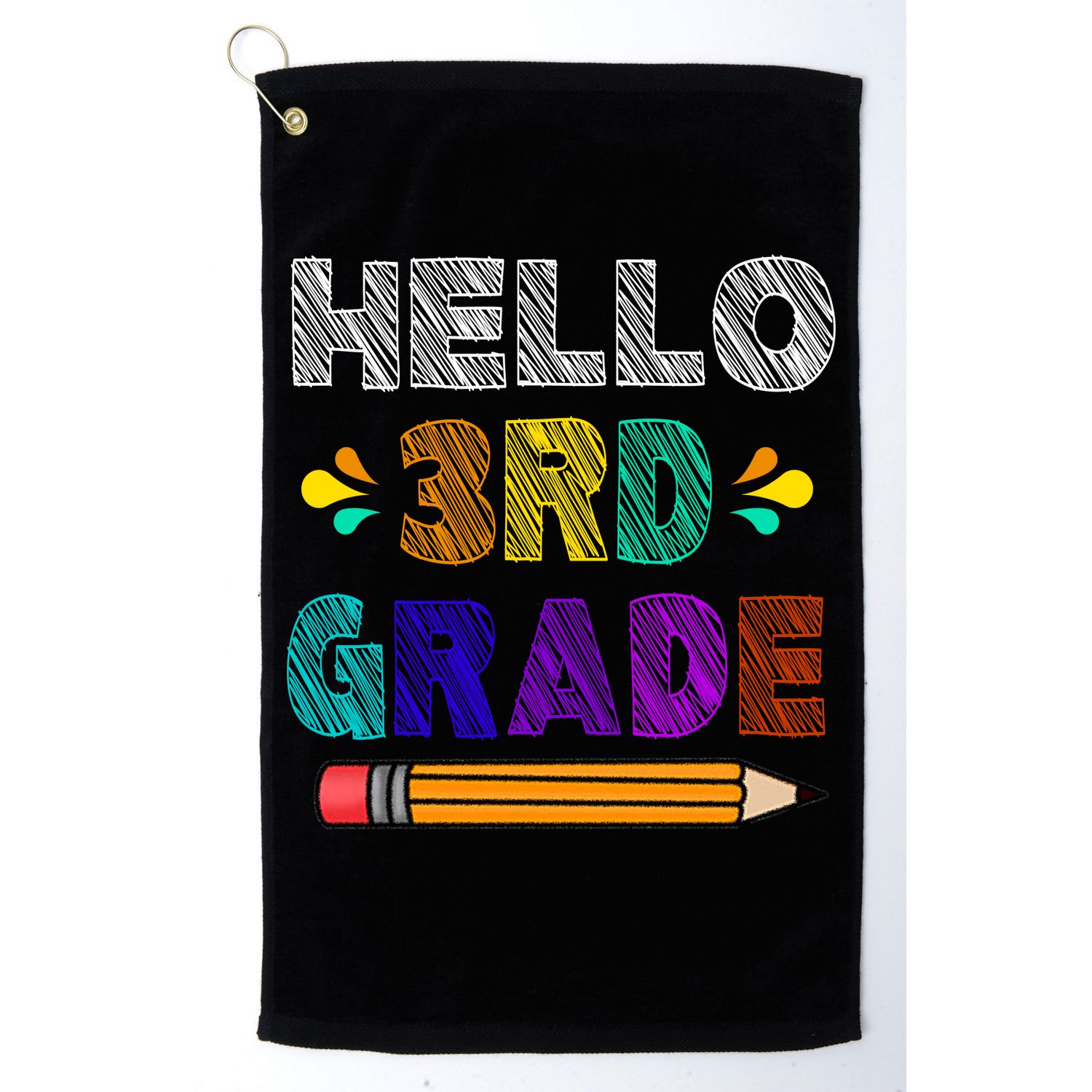 Hello 3rd Grade Golf Towel