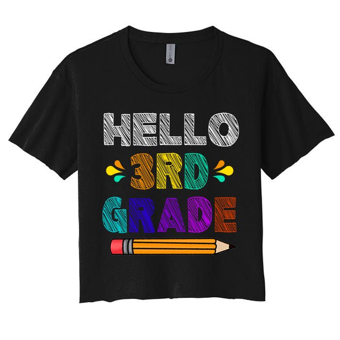 Hello 3rd Grade Women's Crop Top Tee