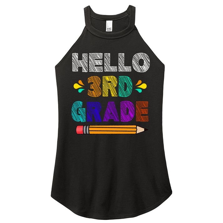 Hello 3rd Grade Women's Perfect Tri Rocker Tank