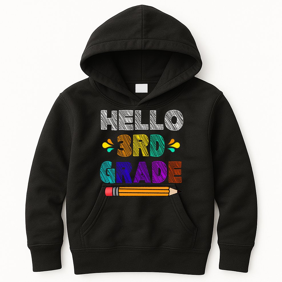 Hello 3rd Grade Kids Hoodie