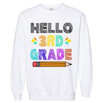 Hello 3rd Grade Garment-Dyed Sweatshirt