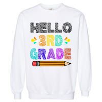 Hello 3rd Grade Garment-Dyed Sweatshirt