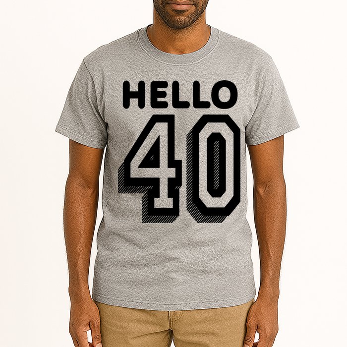 Hello 40 Funny 40th Birthday Tall T-Shirt
