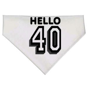 Hello 40 Funny 40th Birthday USA-Made Doggie Bandana