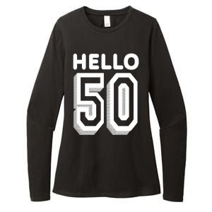 Hello 50 Funny 50th Birthday Womens CVC Long Sleeve Shirt