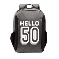 Hello 50 Funny 50th Birthday Vector Backpack