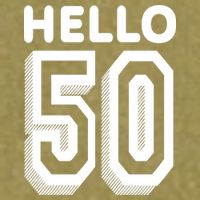 Hello 50 Funny 50th Birthday Garment-Dyed Women's Muscle Tee