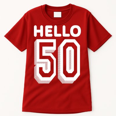 Hello 50 Funny 50th Birthday Tall T-Shirt