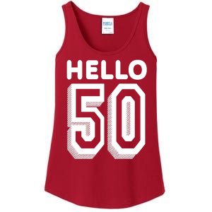 Hello 50 Funny 50th Birthday Ladies Essential Tank