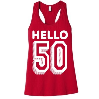 Hello 50 Funny 50th Birthday Womens Tank Top