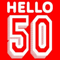 Hello 50 Funny 50th Birthday Womens T-Shirt