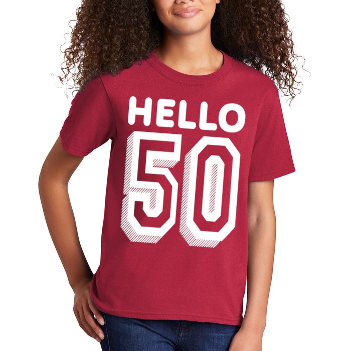 Hello 50 Funny 50th Birthday Kids T-Shirt