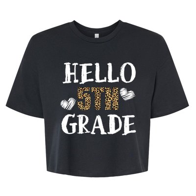 Hello 5th Grade Bella+Canvas Jersey Crop Tee