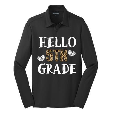 Hello 5th Grade Silk Touch Performance Long Sleeve Polo