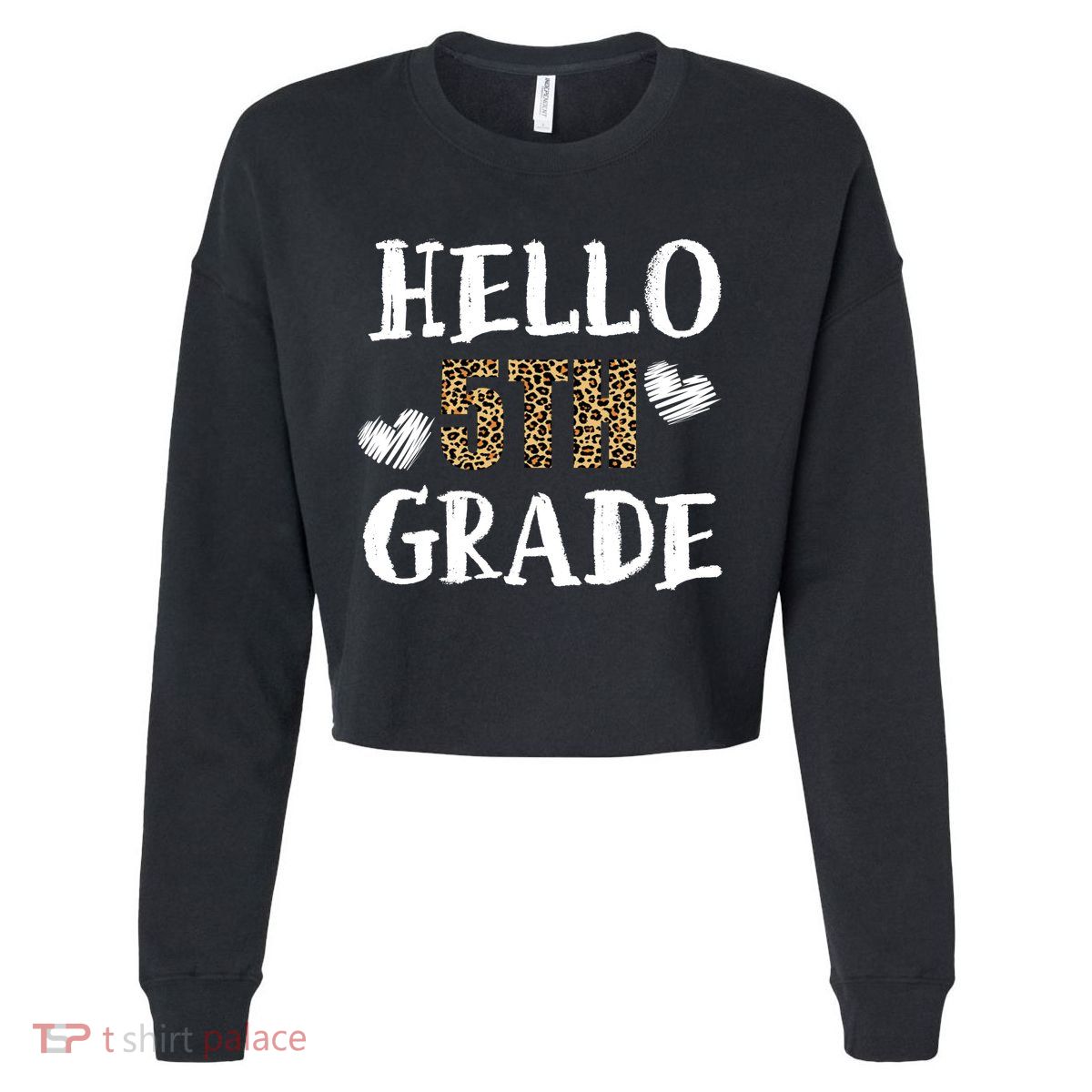 Hello 5th Grade Cropped Pullover Crew