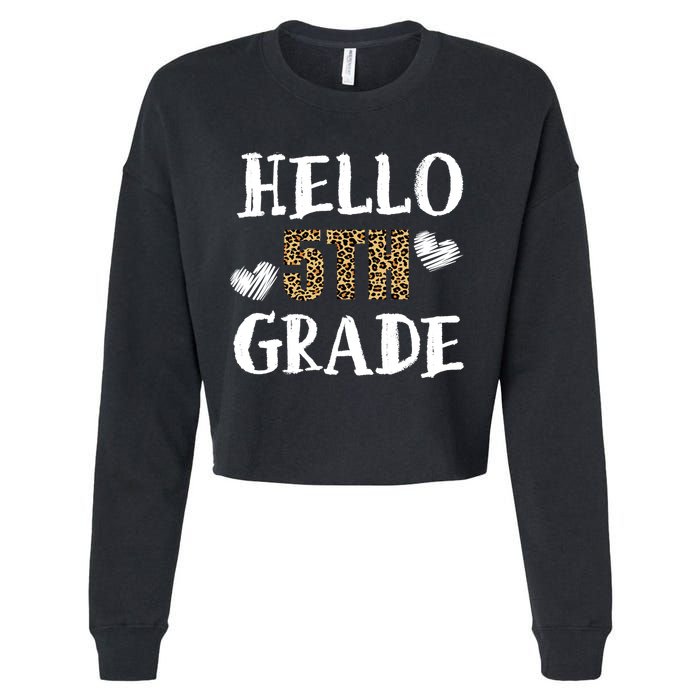 Hello 5th Grade Cropped Pullover Crew
