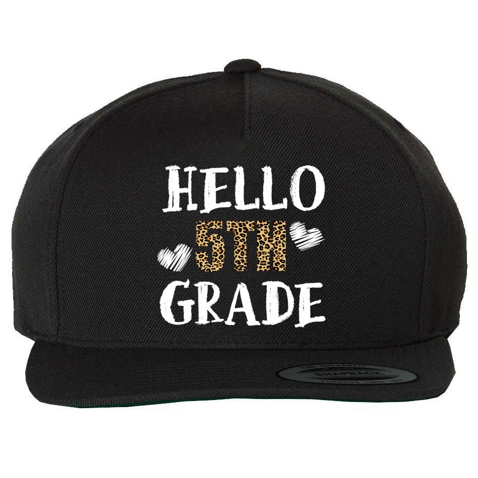 Hello 5th Grade Wool Snapback Cap