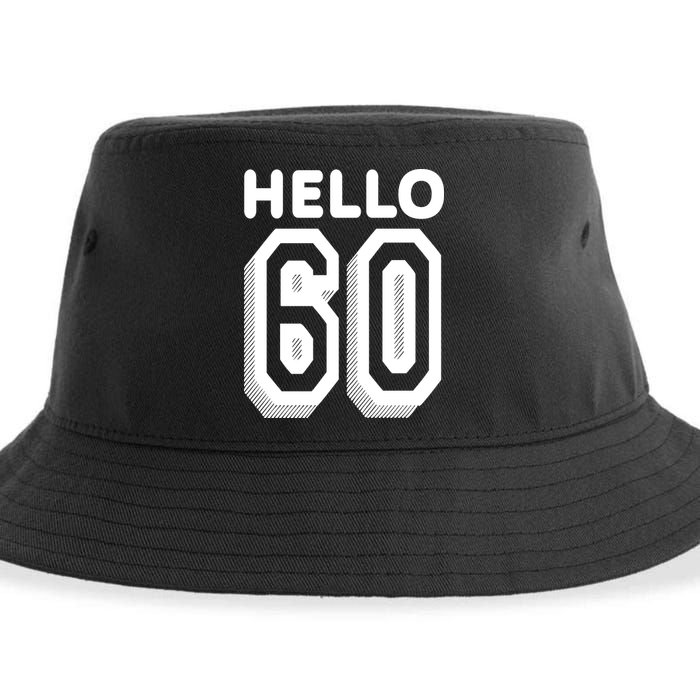 Hello 60 Funny 60th Birthday Sustainable Bucket Hat