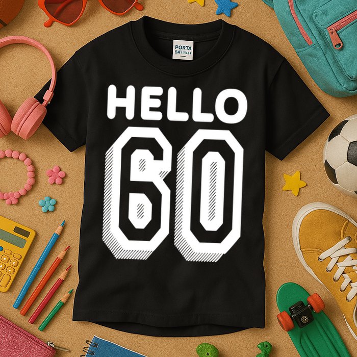 Hello 60 Funny 60th Birthday Kids T-Shirt