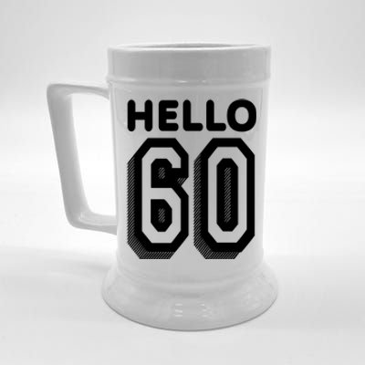 Hello 60 Funny 60th Birthday Beer Stein