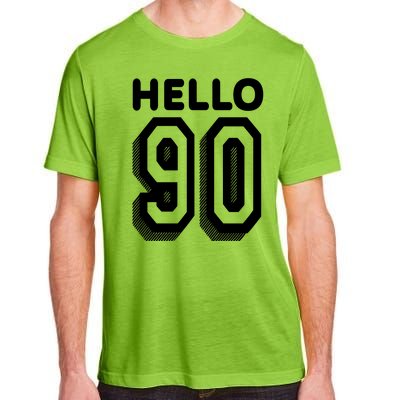 Hello 90 Funny 90th Birthday Adult ChromaSoft Performance T-Shirt