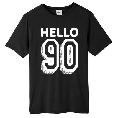 Hello 90 Funny 90th Birthday Tall Fusion ChromaSoft Performance T-Shirt