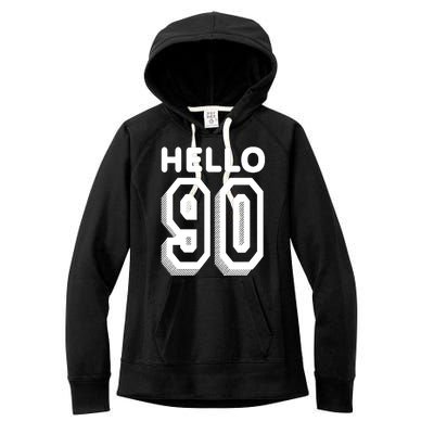 Hello 90 Funny 90th Birthday Women's Fleece Hoodie