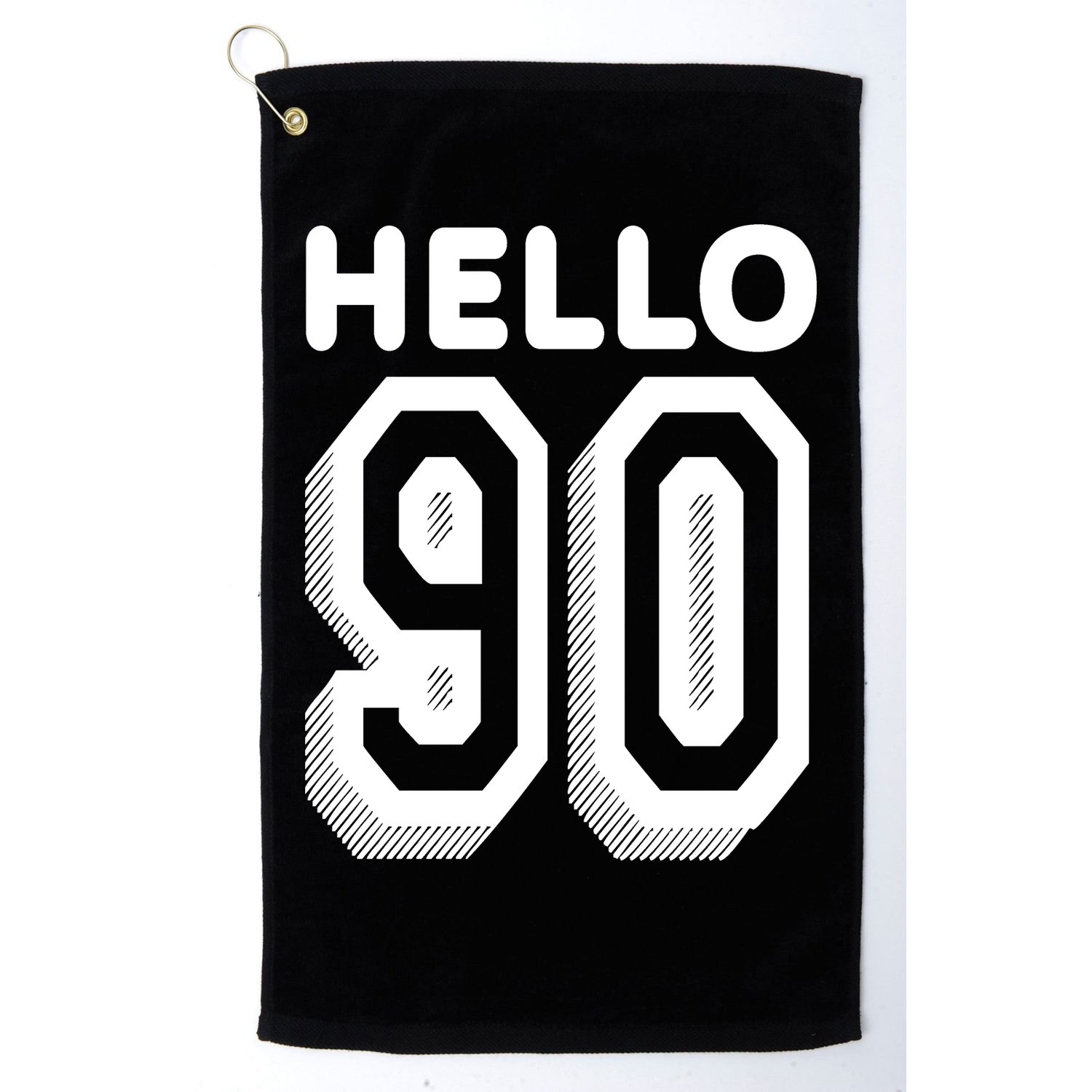 Hello 90 Funny 90th Birthday Golf Towel