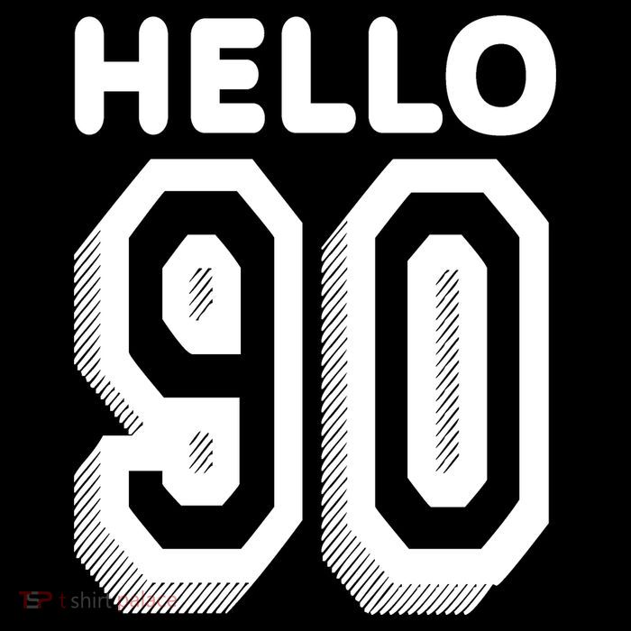 Hello 90 Funny 90th Birthday Women's V-Neck T-Shirt