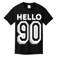 Hello 90 Funny 90th Birthday Kids T-Shirt