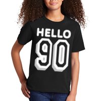 Hello 90 Funny 90th Birthday Kids T-Shirt