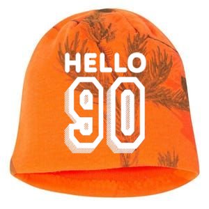 Hello 90 Funny 90th Birthday Kati - Camo Knit Beanie