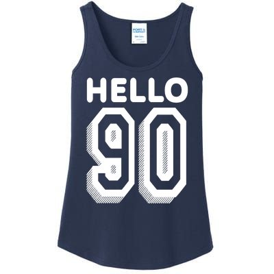 Hello 90 Funny 90th Birthday Ladies Essential Tank