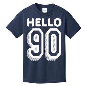 Hello 90 Funny 90th Birthday Kids T-Shirt