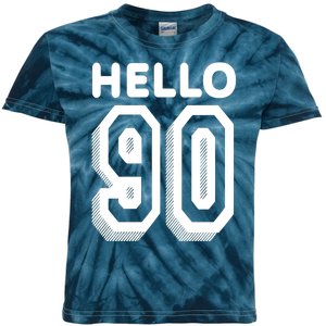 Hello 90 Funny 90th Birthday Kids Tie-Dye T-Shirt