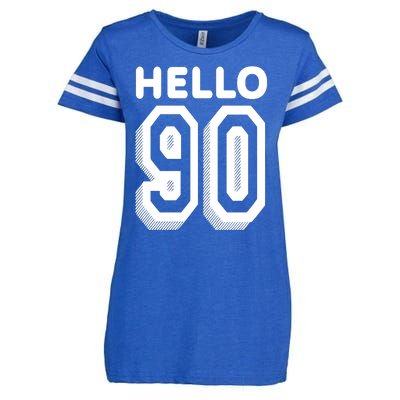 Hello 90 Funny 90th Birthday Enza Ladies Jersey Football T-Shirt