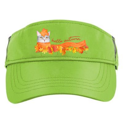 Hello Autumn Cute Cat Adult Drive Performance Visor