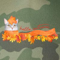 Hello Autumn Cute Cat Legacy Tie Dye Trucker Hat