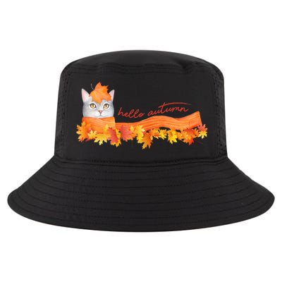 Hello Autumn Cute Cat Cool Comfort Performance Bucket Hat