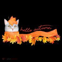 Hello Autumn Cute Cat Sustainable Bucket Hat